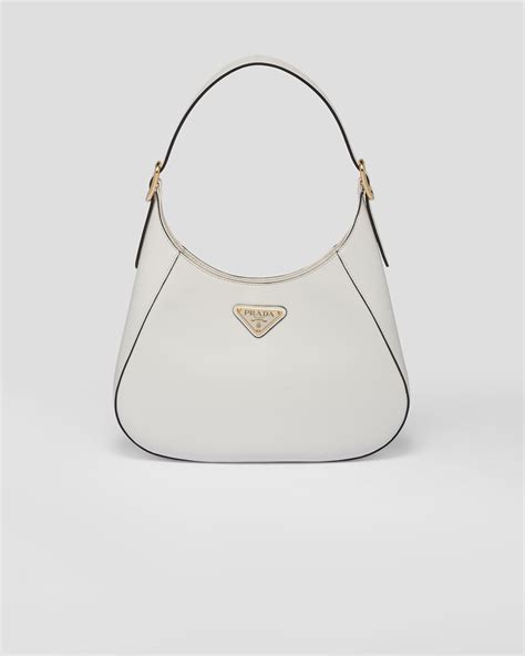 white prada bag texture|Prada medium shoulder leather bag.